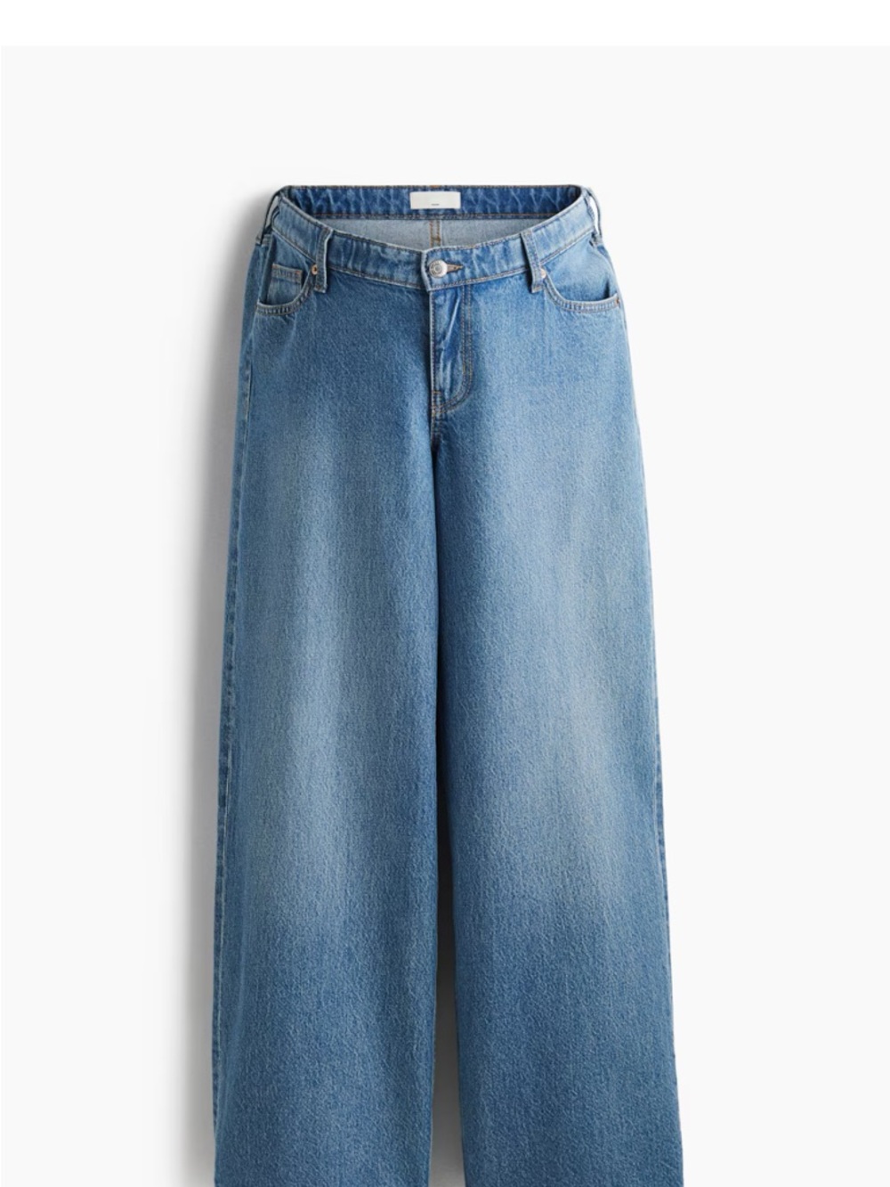 Mama before and after H&M Light Blue Wide-Leg High-Rise Jeans